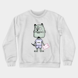 He waited out of the police station jail Crewneck Sweatshirt